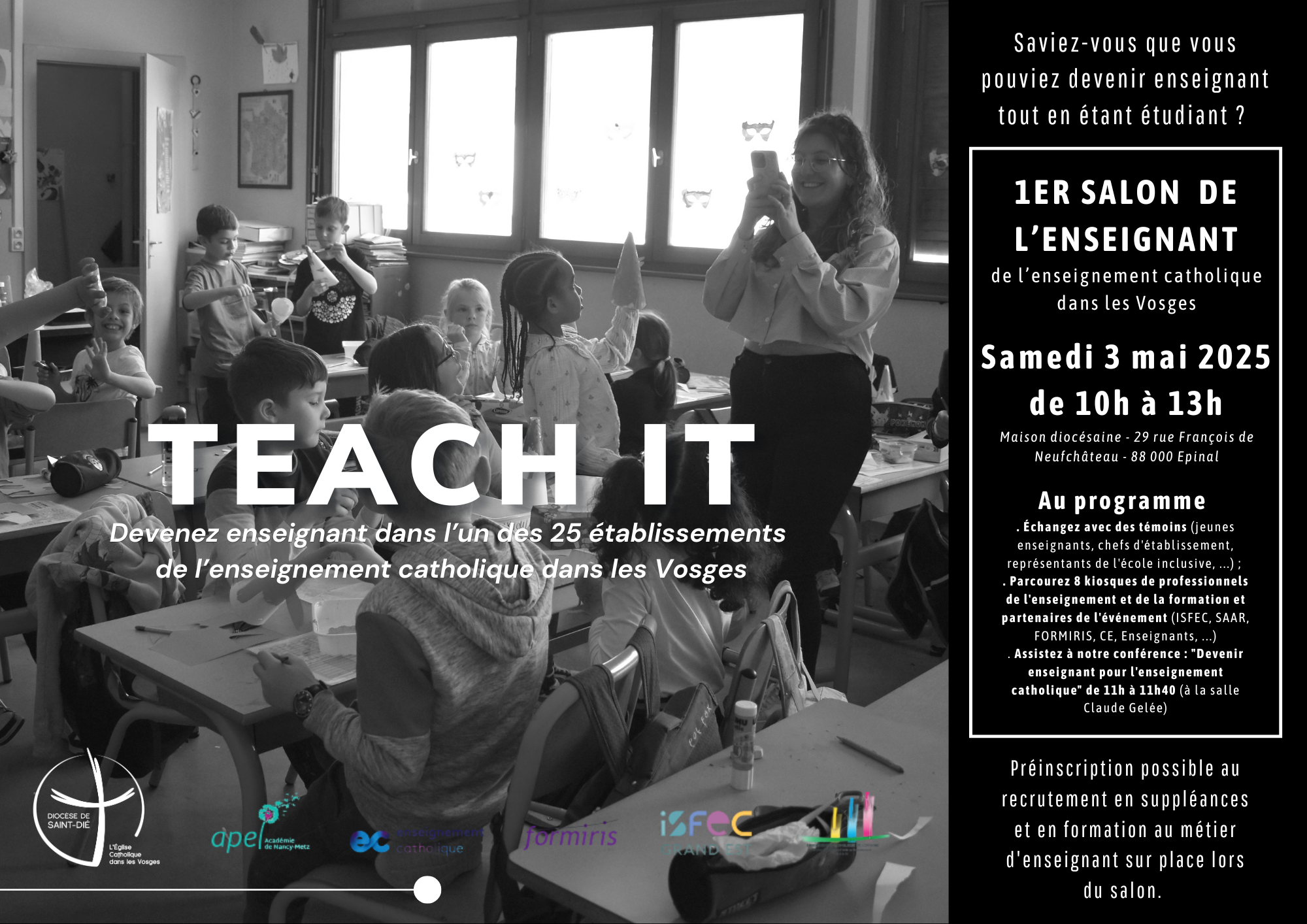 TEACH IT – Salon de l&rsquo;enseignant samedi 3 mai 2025 à Epinal